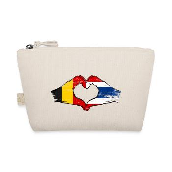 Belgique Drapeau de la Thaïlande mains forme de coeur utilisé - Trousse biologique - nature - Devant