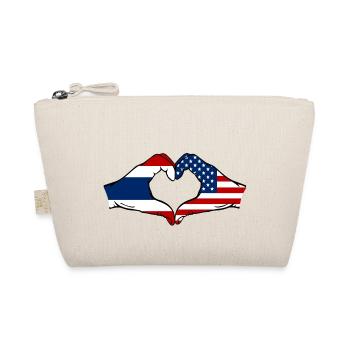 Thaïlande, États-Unis, drapeau, mains, forme de coeur - Trousse biologique - nature - Devant