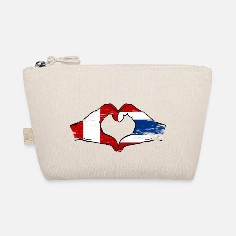 Pérou Drapeau de la Thaïlande mains forme de coeur utilisé Trousse biologique