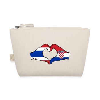 Croatie Thaïlande drapeau mains forme coeur - Trousse biologique - nature - Devant