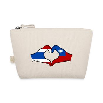 Thaïlande Taiwan Drapeau Mains Coeur Forme - Trousse biologique - nature - Devant