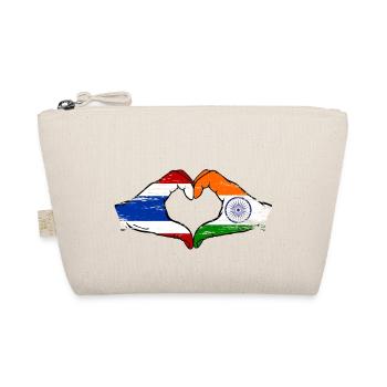 Thailand India Flag Hands Heart Shape Used - Organic Pouch - nature - Front