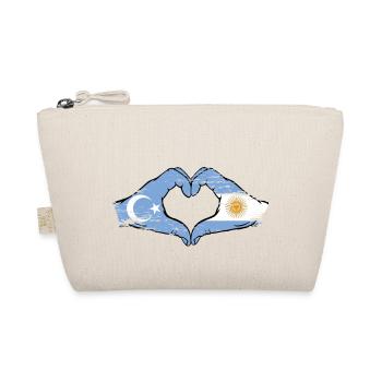 Ouïghour Argentine Drapeau Mains Coeur Forme Utilisé - Trousse biologique - nature - Devant