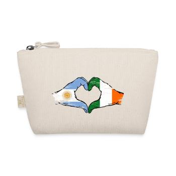 Argentine Irlande drapeau mains forme de coeur utilisé - Trousse biologique - nature - Devant