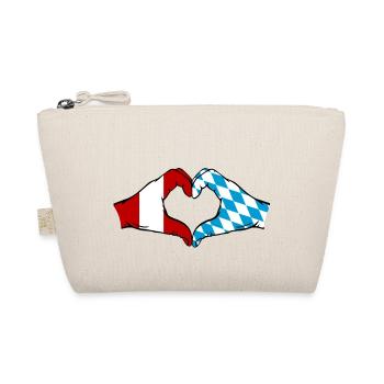 Pérou Bavière drapeau mains forme coeur - Trousse biologique - nature - Devant