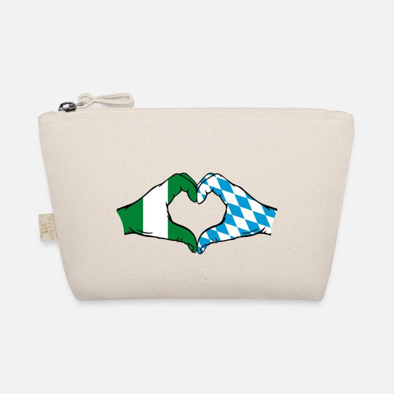 Nigeria Bavière Drapeau Mains Coeur Forme Trousse biologique