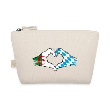 Algerien Bayern Flagge Hände Herzform used - Bio-Täschchen - Natur - Vorne