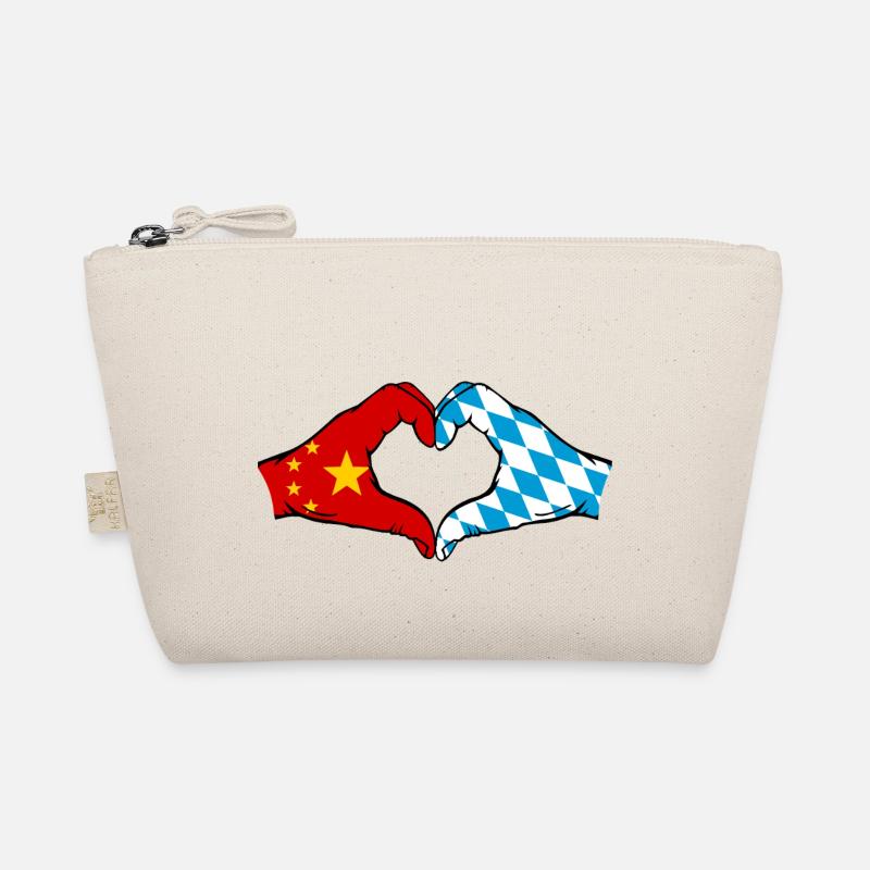 Chine Bavaroise Drapeau Mains Coeur Forme Trousse biologique