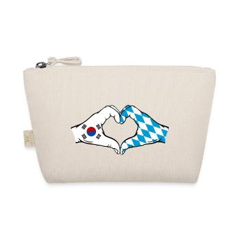 Corée du Sud Bavaroise Drapeau Mains Coeur Forme - Trousse biologique - nature - Devant