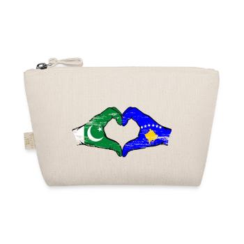 Pakistan Kosovo drapeau mains forme de coeur utilisé - Trousse biologique - nature - Devant