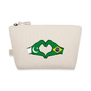 Pakistan Brésil Drapeau Mains Coeur Forme - Trousse biologique - nature - Devant