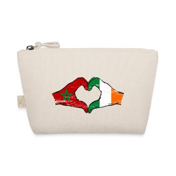 Maroc Irlande Drapeau Mains Coeur Forme Utilisé - Trousse biologique - nature - Devant