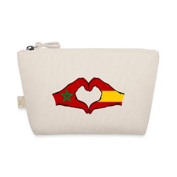 Maroc Espagne Drapeau Mains Coeur Forme - Trousse biologique - nature - Devant