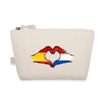 Espagne Hollande drapeau mains coeur forme utilisé - Trousse biologique - nature - Devant