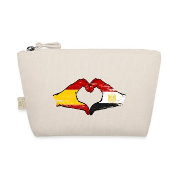 Spain Egypt Flag Hands Heart Shape Used - Organic Pouch - nature - Front