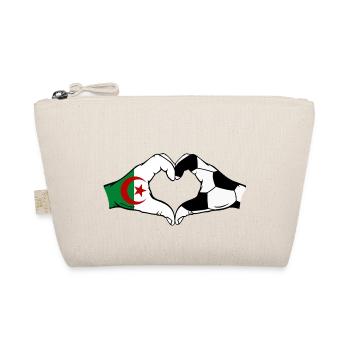 Algerien Fussball Flagge Haende Herzform - Bio-Täschchen - Natur - Vorne