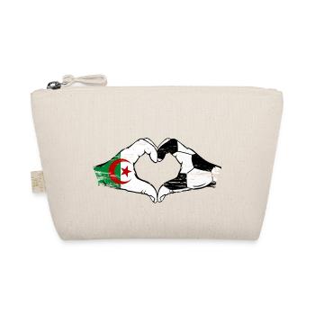 Algérie Football Drapeau Mains Coeur Forme Utilisé - Trousse biologique - nature - Devant