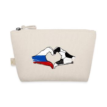 Russie Drapeau De Football Mains Coeur Forme Utilisé - Trousse biologique - nature - Devant