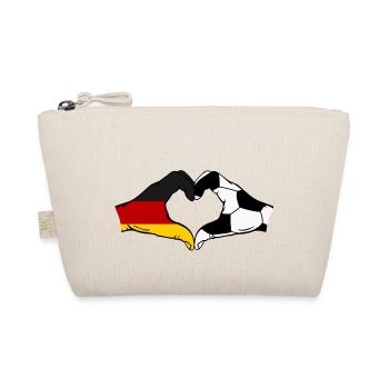 Germany Football Flag Hands Heart Shape - Organic Pouch - nature - Front