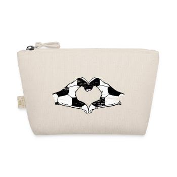 Soccer Heart Hands Used - Organic Pouch - nature - Front