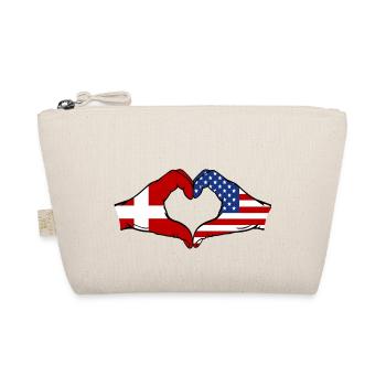 Danemark, États-Unis, Drapeau, Main, Coeur - Trousse biologique - nature - Devant