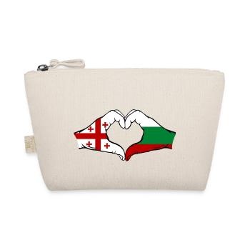 Georgien Bulgarien Flagge Haende Herzform - Bio-Täschchen - Natur - Vorne