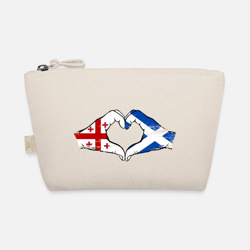 Géorgie Ecosse Drapeau Mains Coeur Forme Utilisé Trousse biologique