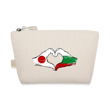 Japan Bulgarien Flagge Haende Herzform used - Bio-Täschchen - Natur - Vorne