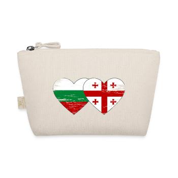 Bulgarien Georgien Flagge Herz used - Bio-Täschchen - Natur - Vorne