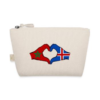 Marokko Island Flagge Haende Herzform - Bio-Täschchen - Natur - Vorne