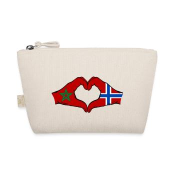 Maroc Norvège Drapeau Mains Coeur Forme - Trousse biologique - nature - Devant