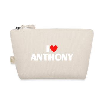 J'adore Anthony Red Heart, fan du nom romantique - Trousse biologique - nature - Devant