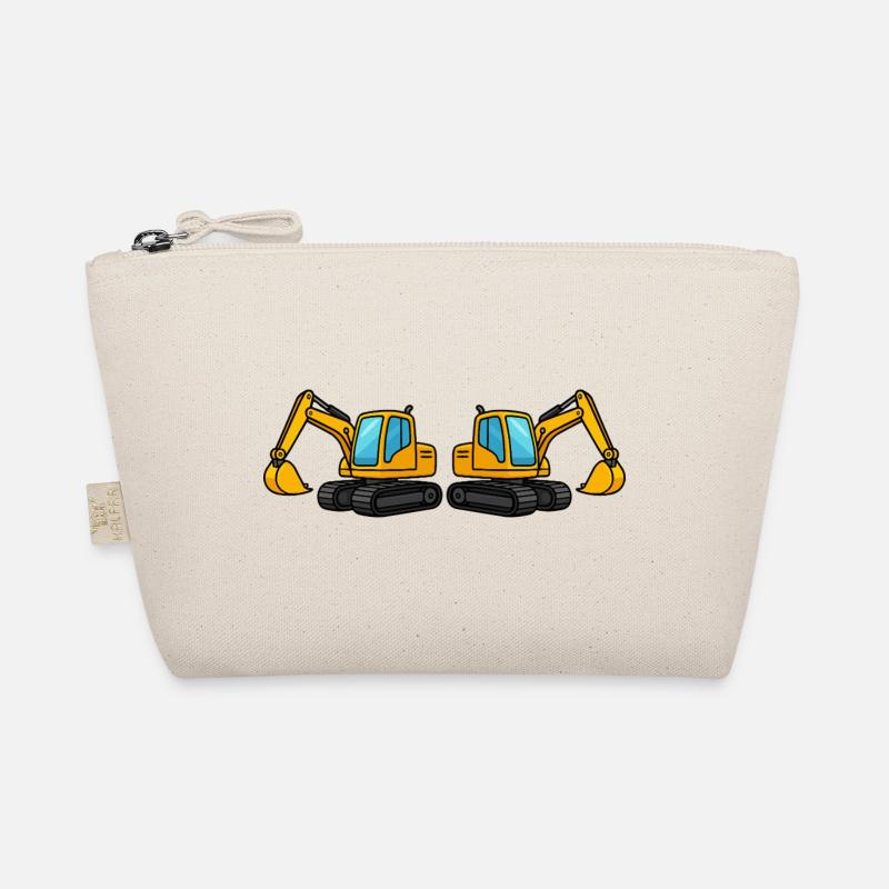 Silhouette de machine de construction double Trousse biologique