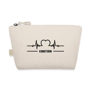 Heartbeat pastry chef heart ECG pastry chef women - Organic Pouch - nature - Front