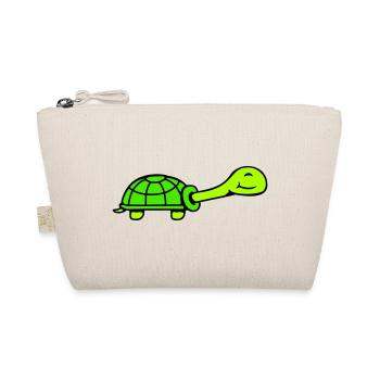 turtle cute smiling happy funny - Organic Pouch - nature - Front