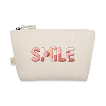 Design de sourire créatif patchwork pour une femme positive - Trousse biologique - nature - Devant