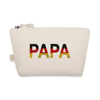 Papa im Flaggen-Texture Deutsch - Bio-Täschchen - Natur - Vorne