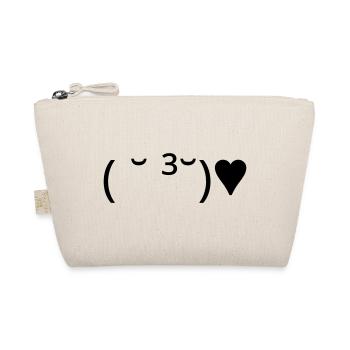 Émote de baiser ( ̆ ³ ̆) ♥ Cœur Kaomoji - Trousse biologique - nature - Devant