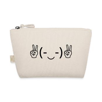 Émote ✌ de la paix (-‿-) ✌ Victoire Kaomoji - Trousse biologique - nature - Devant