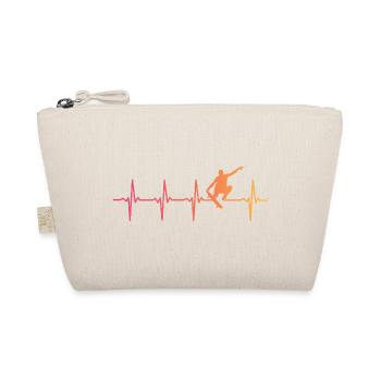 Skater Skater Sunset Heartbeat Skateboard - Bio-Täschchen - Natur - Vorne