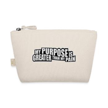 Mon but est plus grand que ma douleur, ce qui signifie le logo des guillemets - Trousse biologique - nature - Devant