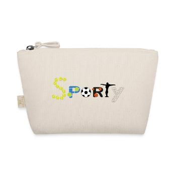 SPORTY - Sports Typography Design - Bio-Täschchen - Natur - Vorne