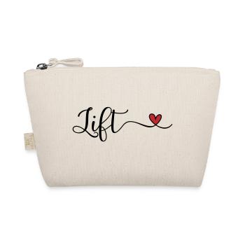 Ich liebe Lifting - Lift Heart - Bio-Täschchen - Natur - Vorne