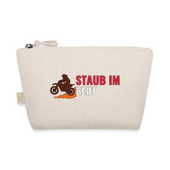 Staub im Blut – Motocross Shirt Geschenkidee - Bio-Täschchen - Natur - Vorne