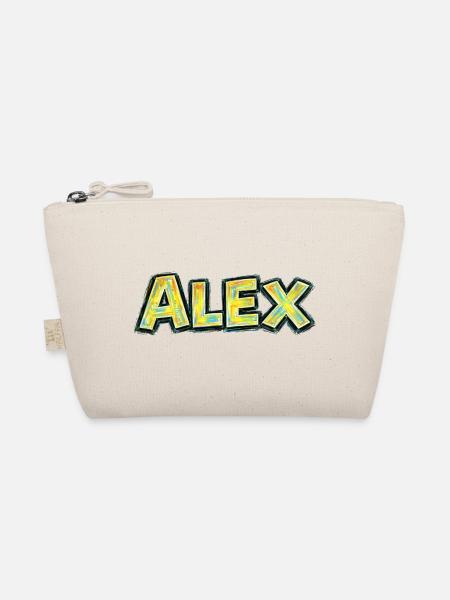 Alex – Handgezeichnete Typografie - Bio-Täschchen - Natur