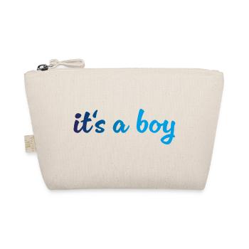 Its a Boy Gradient Blau - Bio-Täschchen - Natur - Vorne