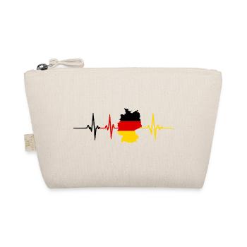 Deutschland Herzschlag Karte Flagge - Bio-Täschchen - Natur - Vorne