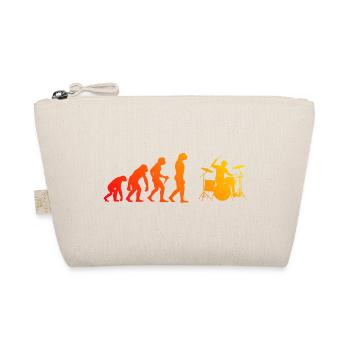 Geschenkidee für den Musiker mit Schlagzeugspielen - Bio-Täschchen - Natur - Vorne