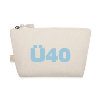 On the 40th Ü40 a birthday shirt - Organic Pouch - nature - Front