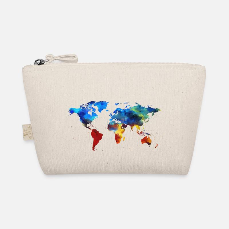 Painted world map Organic Pouch